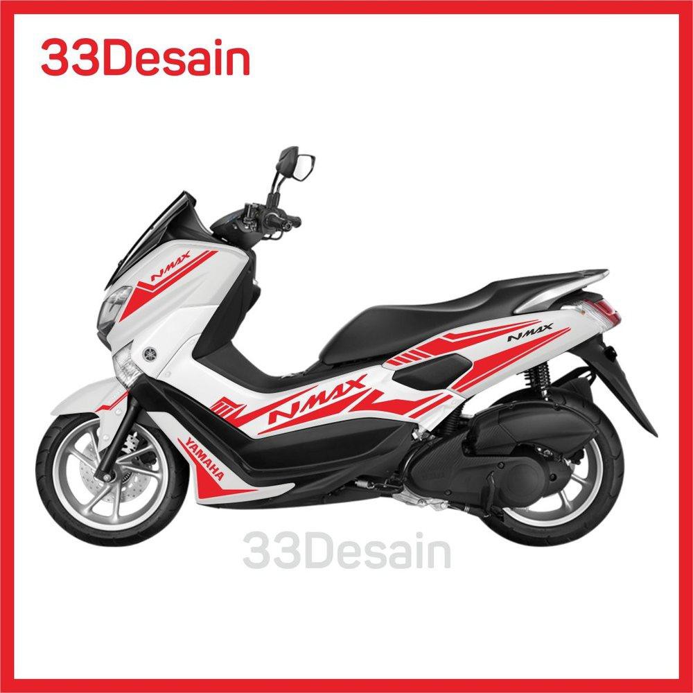 Aksesoris Motor Cutting Sticker Yamaha Nmax Putih 04 Warna Stiker