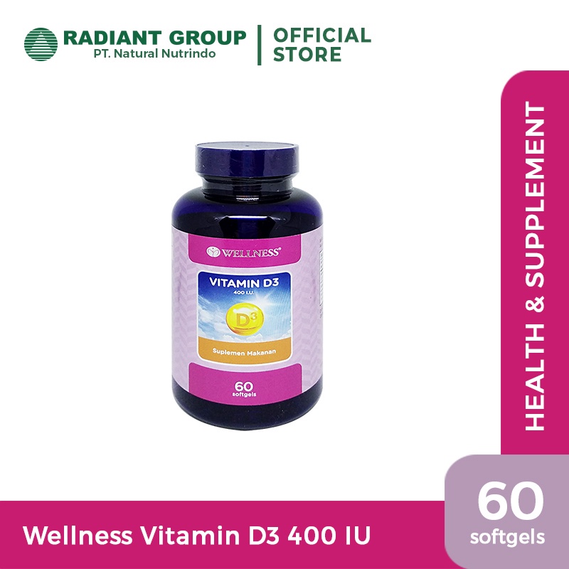 Wellness Vitamin D3 400 IU - 60 Softgels