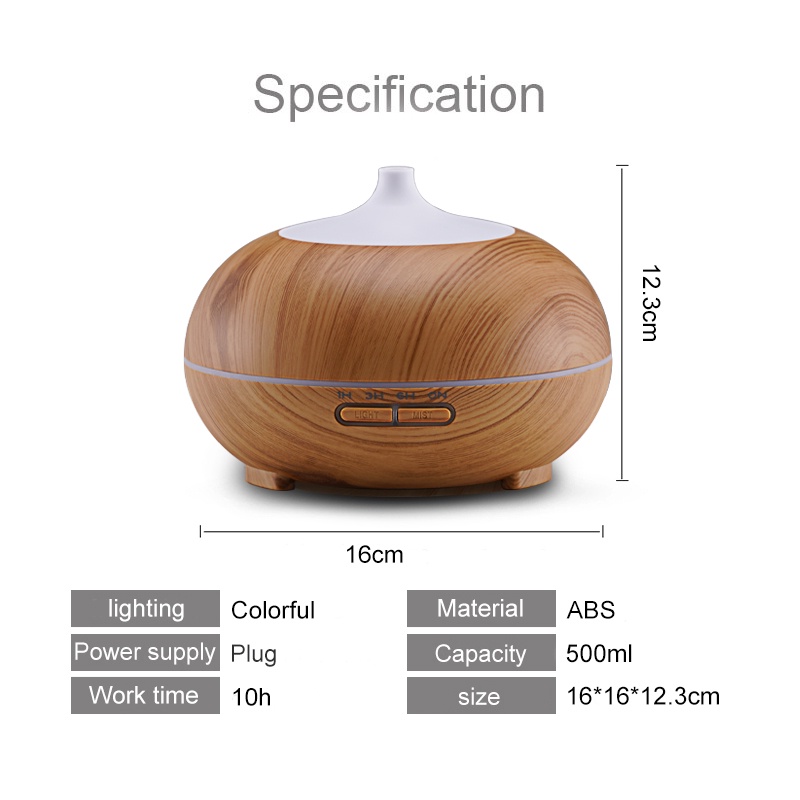 Bluetooth Humidifier diffuser aromaterapi Speaker Music Aromaterapi Difuser Model Pecah Dengan 500ML FREE Remote (garansi toko)-7