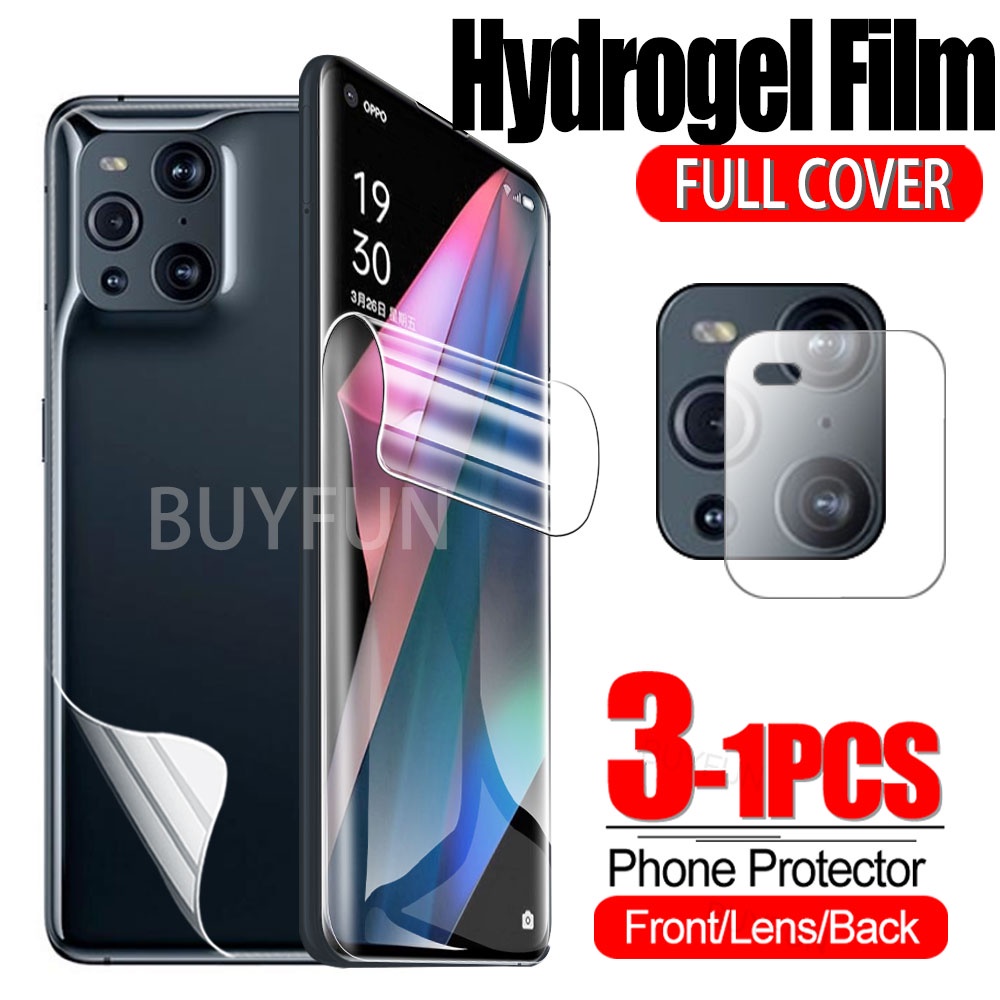 Pelindung Layar Oppo Find X3 Pro paket 3 in 1 bahan hydrogel
