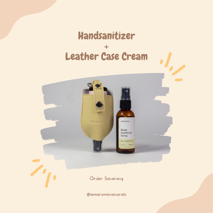 Hand Sanitizer with Leather Case | Hand Antiseptik | Amarome