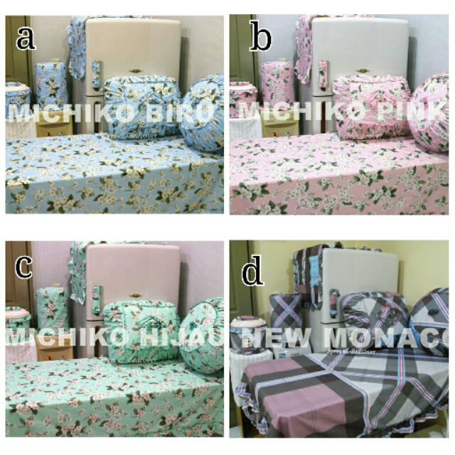 KITCHENSET MOTIF NEW MONACHO MICHIKO BIRU MICHIKO PINK MICHIKO HIJAU