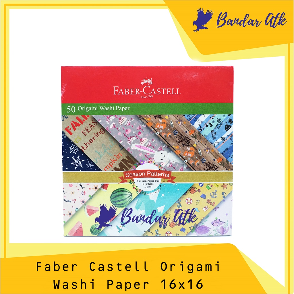 

Faber Castell kertas Origami Washi Paper Season Patterns 16x16CM [1 PACK]