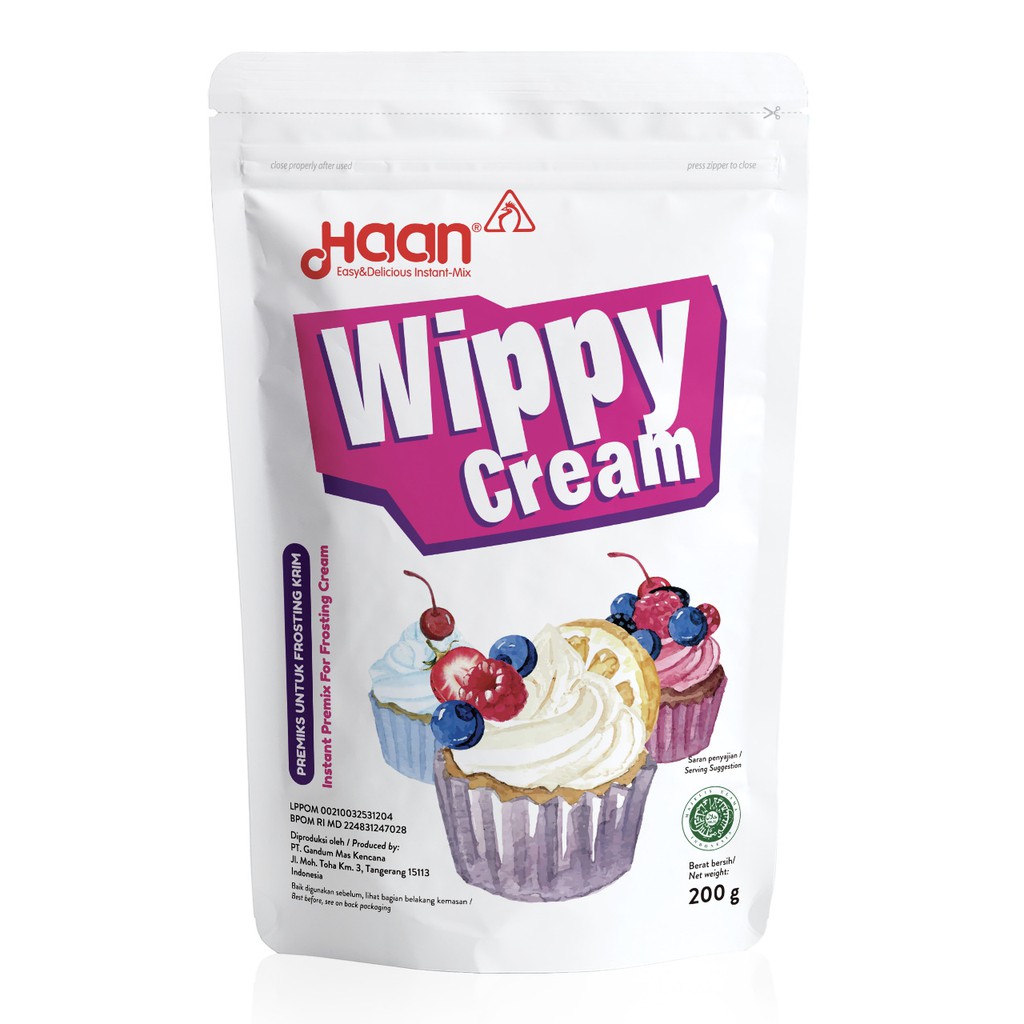 

HAAN WIPPY CREAM 200g ( KEMASAN ANTI TUMPAH )