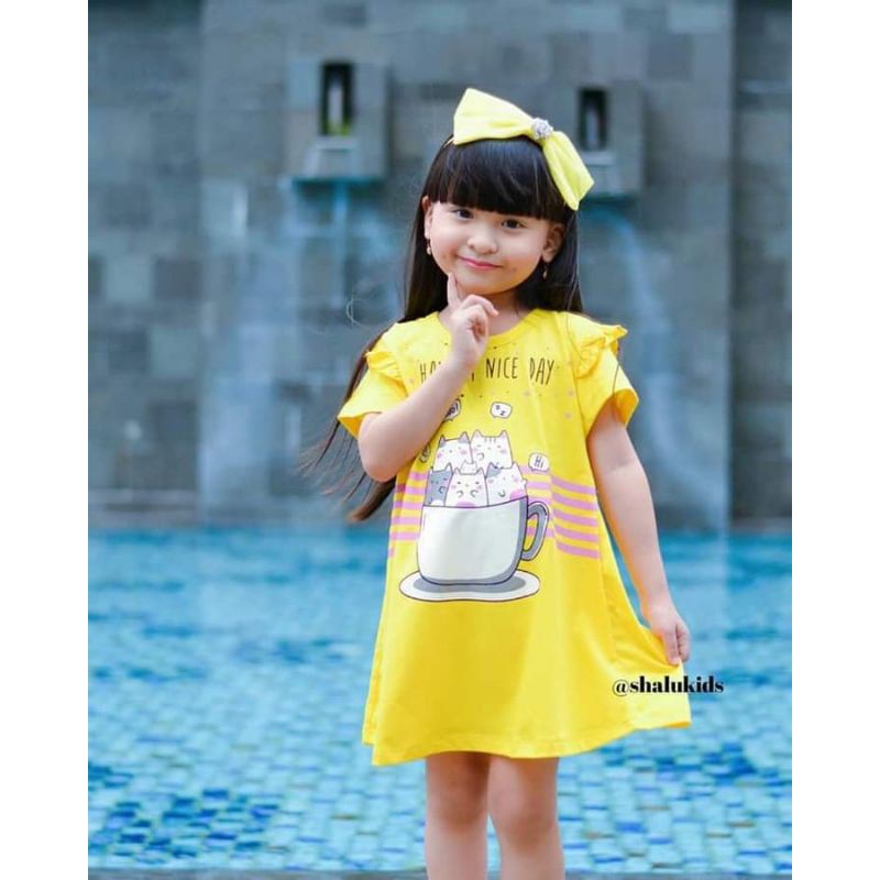 (RG) Premium Dress Ruffle | Dress Anak By Shalu Kids