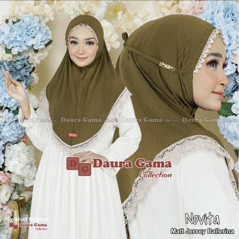 HIJAB BERGO PLISKET RENDA ORY DAURAGAMA