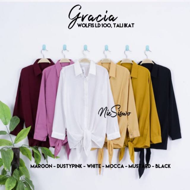 KEMEJA Gracia Top bahan wolfis