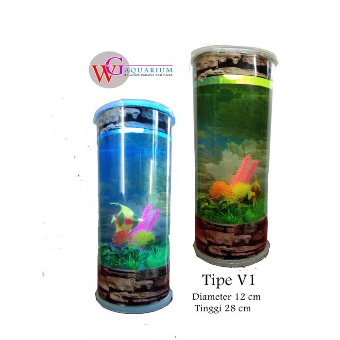 Aquarium mini lampu tidur || Wg aquarium tipe v1 ||tanpa mesin oksigen
