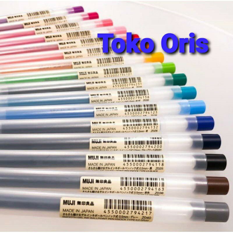 

Smooth Gel Ink Bolpoint Pen Knock Type 0.5mm Muji || Pulpen