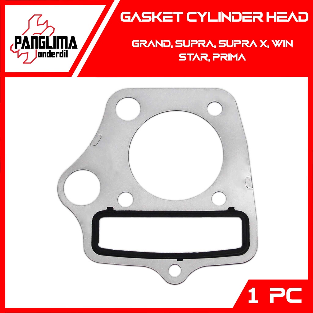 Gasket Cylinder Head Honda Supra &amp; Supra X 100 &amp; Grand &amp; Star &amp; Win &amp; Prima Packing-Paking Silinder Boring Atas-Tengah Awal-Old