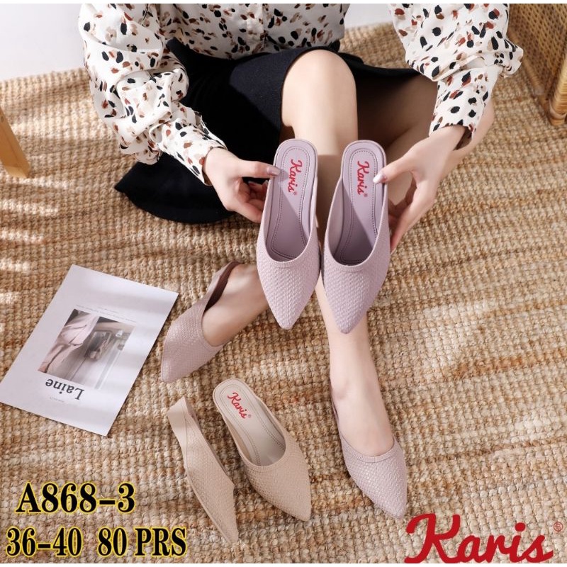 Sandal Bustong Wanita Bintik Karis A868