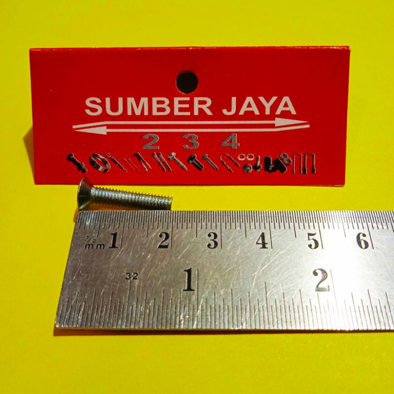 baut JF 4 x 20 putih / skrup 4 x 20 ISI 2 TERMURAH