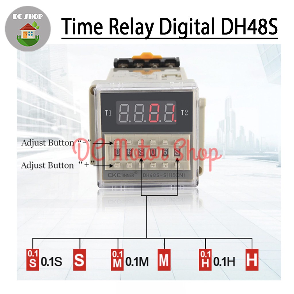 220VAC Programmable DH48S-2Z Time Delay Relay Counter 
