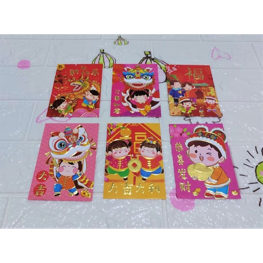

Angpao Imlek Netral Murah Lucu LL1058 Artpaper Isi 6 Tidak Mix Motif