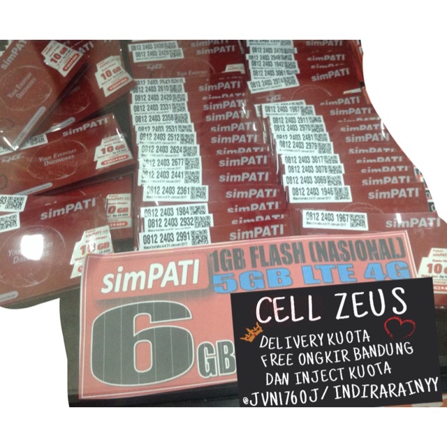Perdana Kuota Internet Simpati 6GB kuota full 24 jam gak di bagi bagi masa aktif 2 bulan