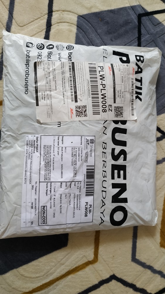 Kemeja Batik Pria Lengan Panjang Mahardika Navy Full Furing Baju Hem Atasan Premium Modern Katun