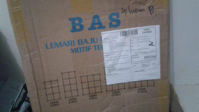 Lemari Portable Pakaian Anak Rak Serbaguna Plastik Lemari Baju Rak Buku 2 Kotak Pintu Kartun