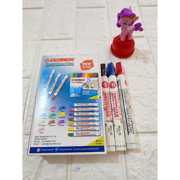 

12buah!! Spidol whiteboard snowman/spidol papan tulis/spidol bisa dihapus snowman/whiteboard marker/white board marker