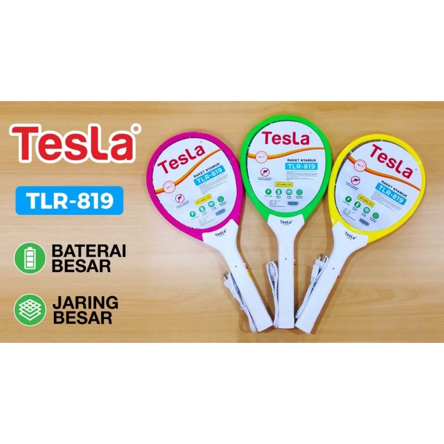 RAKET NYAMUK TESLA TLR-819 RECHARGEABLE KABEL CAS PEMBASMI NYAMUK MULTIFUNGSI