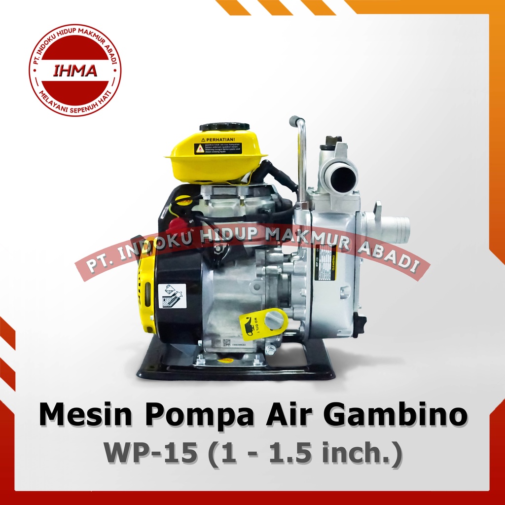 Mesin Pompa Air Irigasi Sawah Gambino WP 15 (1 - 1.5 inch.)