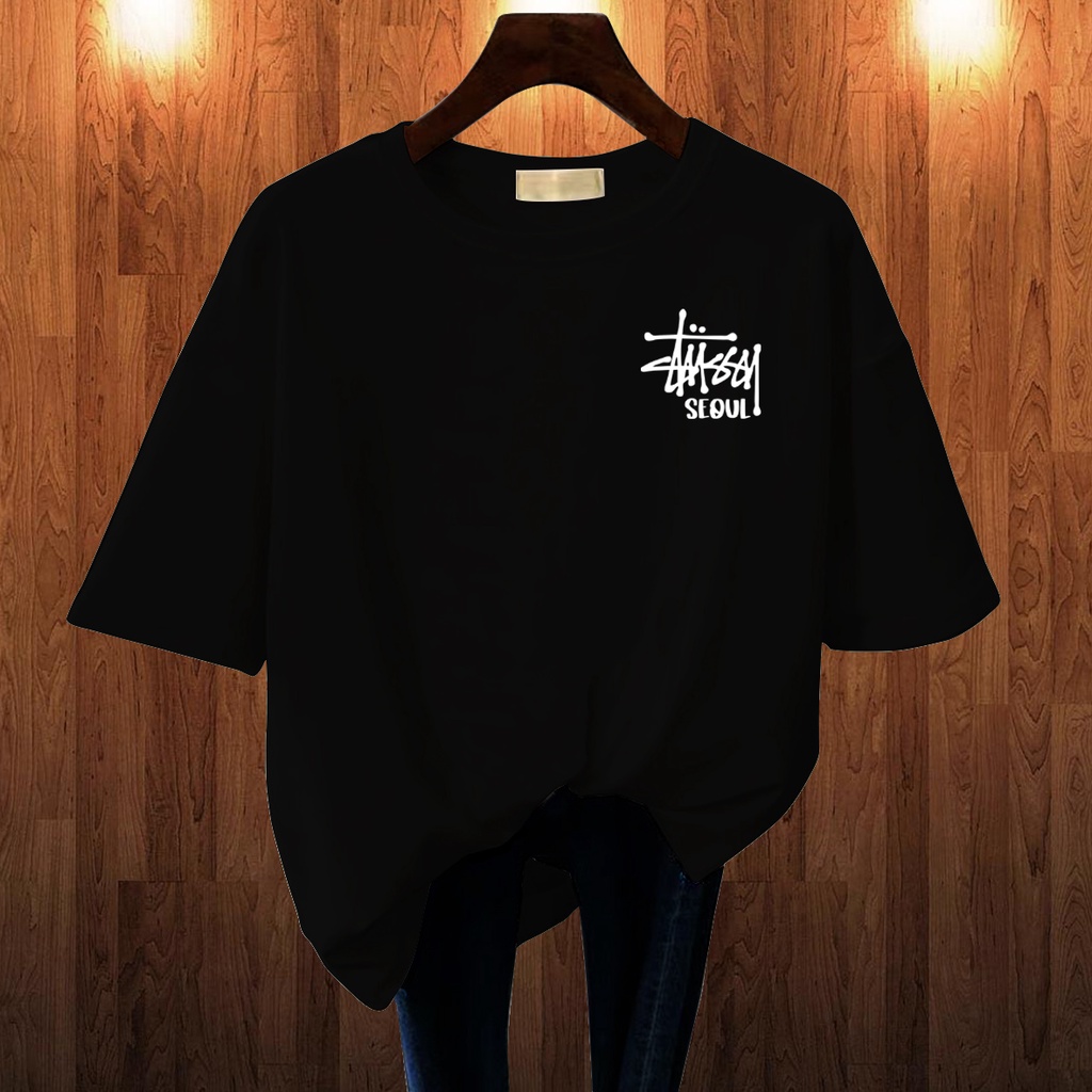 CALVIERO SHOP - BAJU KAOS ATASAN WANITA PRINT LOGO STUSSYSOUL