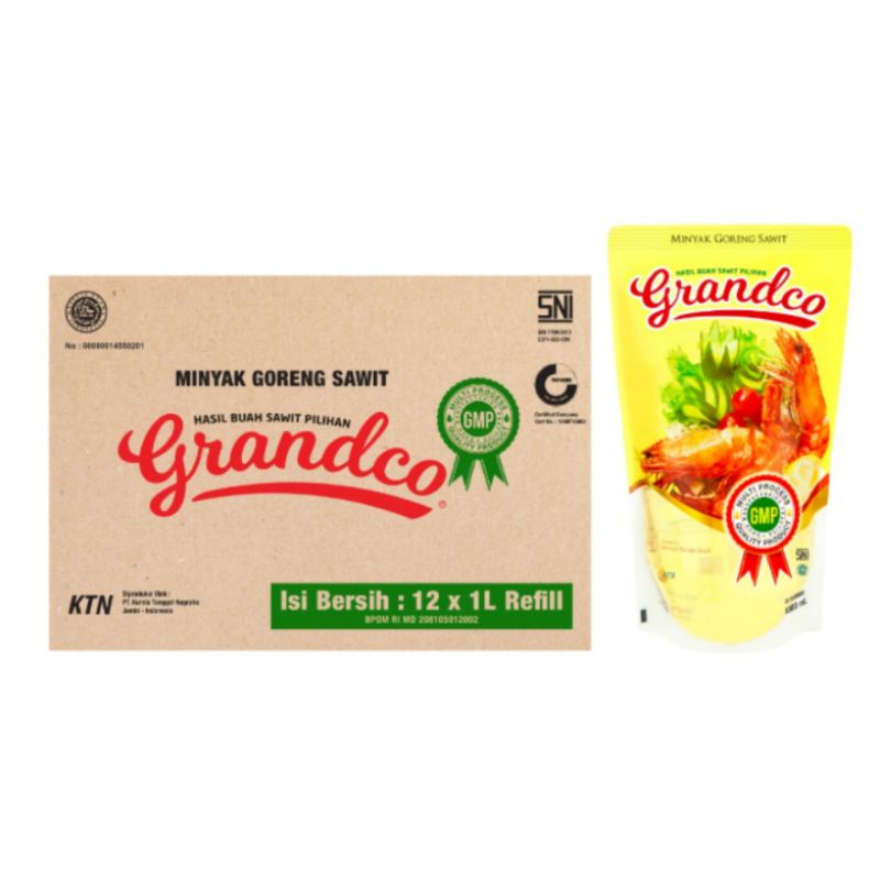 

Minyak Goreng Grandco 1 liter 1 dus