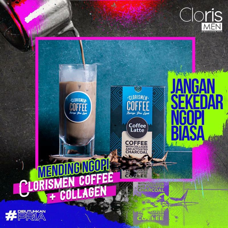 

ClorisMen Coffee Latte / Kopi Kesehatan / Kopi Collagen Pria Sejati