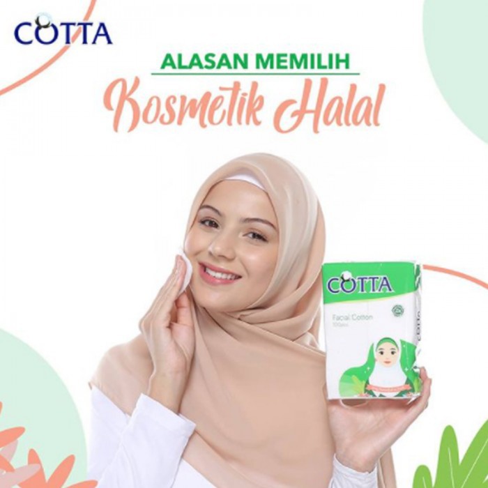 Cotta Kapas Kecantikan 70pcs 100 pcs Facial Cotton Halal Kapas Wajah Kapas Pembersih Make Up