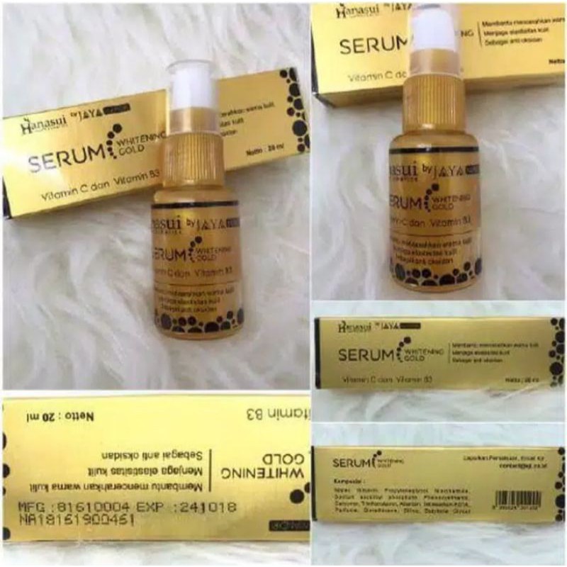 Serum Whitening Gold Hanasui Pemutih Wajah 20Ml