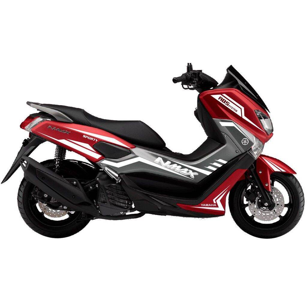 Striping Cuting Stiker Nmax Merah murah