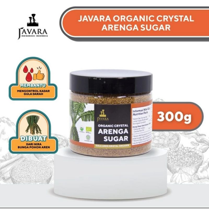

Javara Organic Crystal Arenga Sugar / Gula aren bubuk 300g