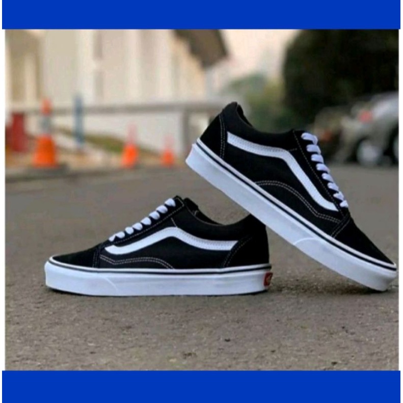 Sepatu Vans Hitam Putih Size 36-43 Sepatu Sekolah Casual Higgs No Original