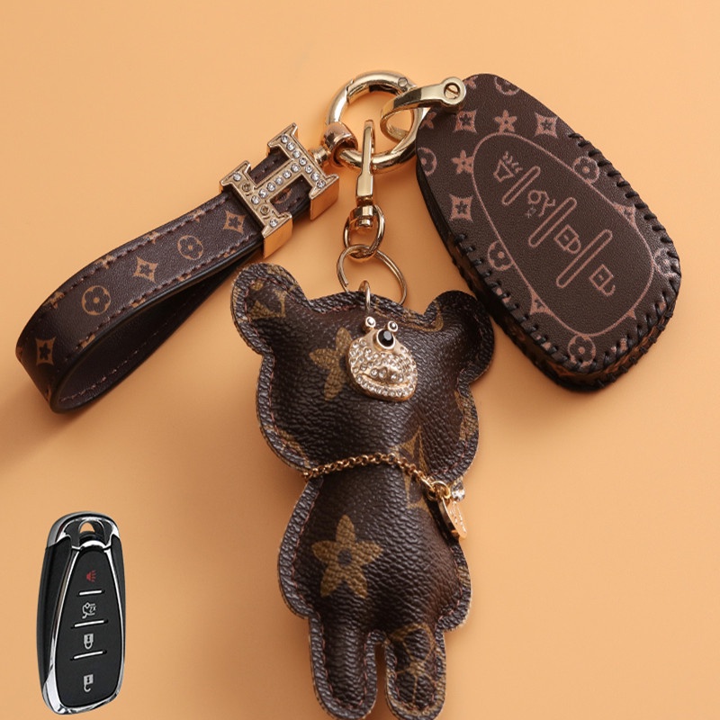 Genuine Leather Car Keychain Car Key Bag  For Chevrolet Cruze Colorado Cruze Trax Camaro Suburban