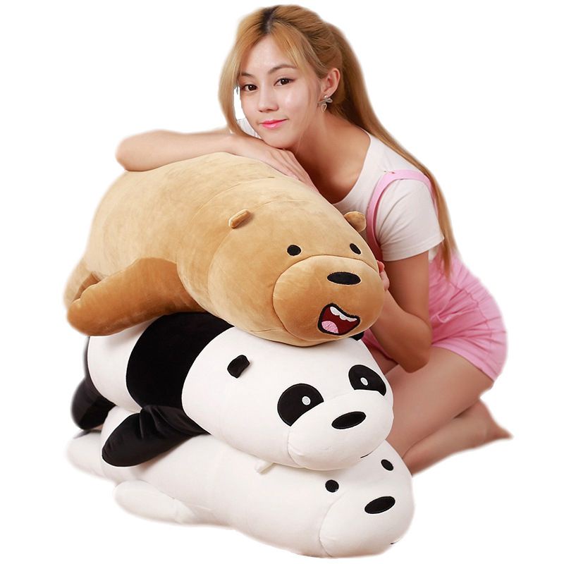 Bare We Bears Bantal Kartun Beruang Grizzly Bear Panda Boneka Lembut Plush Boneka Mainan