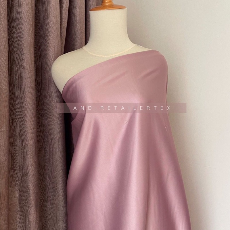 Kain Satin Velvet Premium Warna Rose Gold Bahan Gamis Seragaman Bahan Furing bisa Untuk Background Backdrop foto Porduk