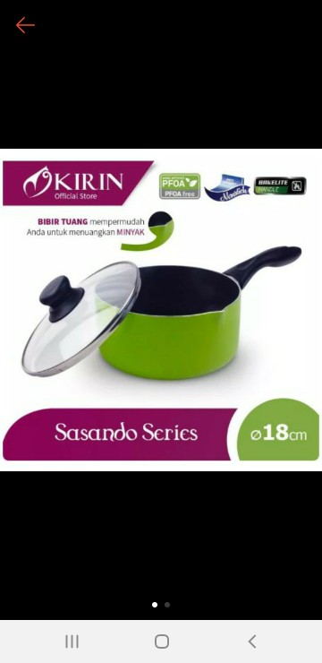 Kirin Saucepan |sasando|18|teflon Classic|1.9mm
