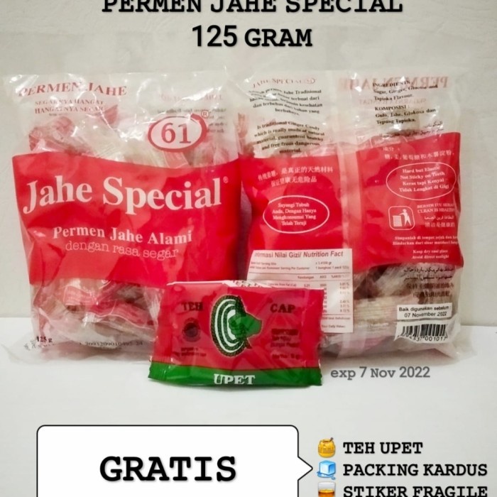 

PROMO PERMEN JAHE SPESIAL/ PERMEN JAHE 61/PERMEN JAHE ORIGINAL/125GR