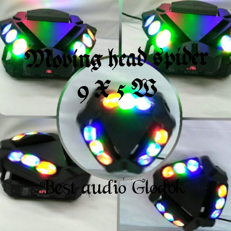 Moving head spider 9 led 5 W