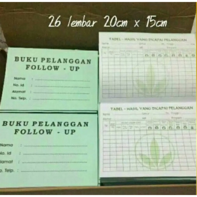 Buku Follow-up Pelanggan Herbalife isi 26 rangkap