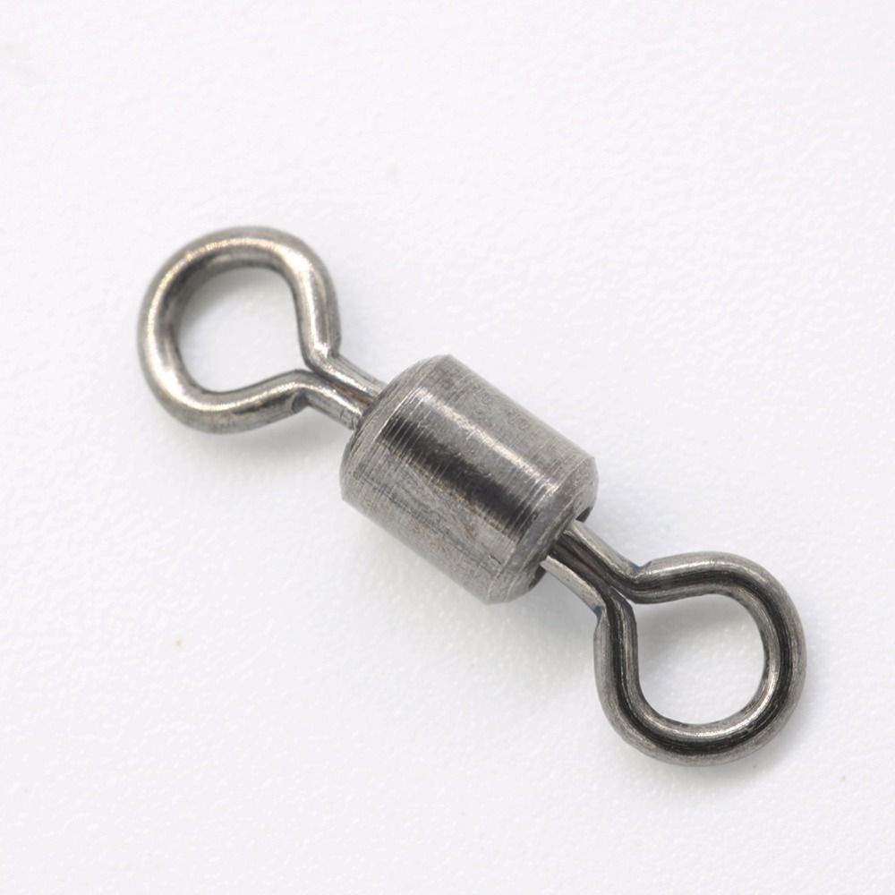 REBUY High Strength Connector Stainless Steel Ball Bearing Swivel Solid Ring Accessories 50pcs Rolling Heavy Duty Durable Barrel Fishing Tool