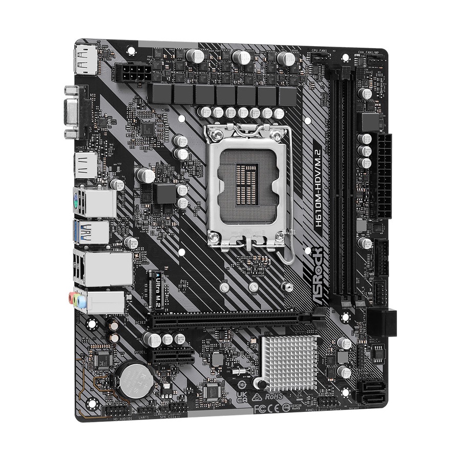 ASRock H610M-HDV/M.2 R2.0 (LGA1700, H610, DDR4, USB3.2, SATA3)