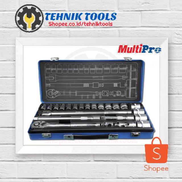 Tools Set Multipro / Tool Set / Kunci Sok /  Kunci Pas / Hand Socket / Multipro 24pcs / Toolset