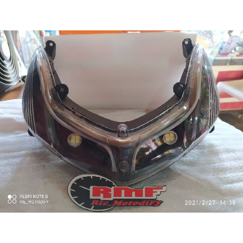 Lampu sen Mio Smile custom Lampu Alis Running