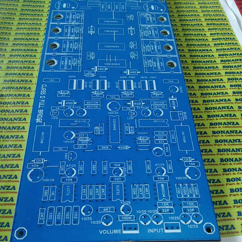 Pcb class d fullbridge logic 4049