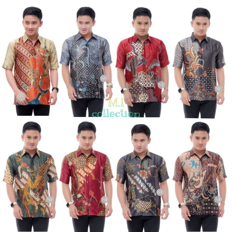 kemeja batik semi sutra terbaik | baju batik pria lengan pendek