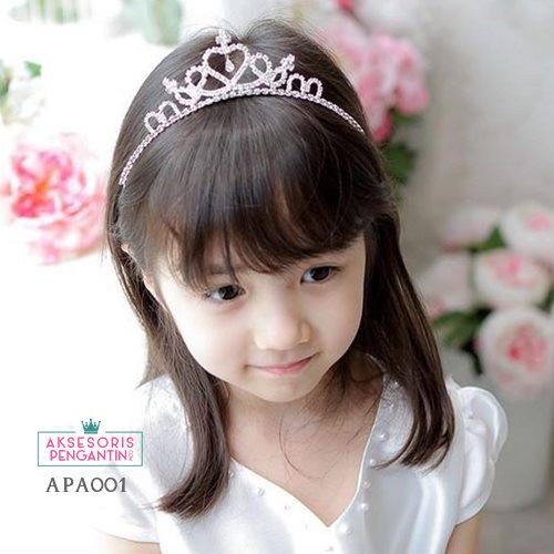 [READY STOCK] MAHKOTA ANAK TIARA PENGANTIN AKSESORIS WEDDING SILVER APA001