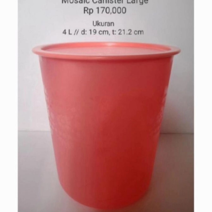 TUPPERWARE LARGE MOSAIC CANISTER 4L