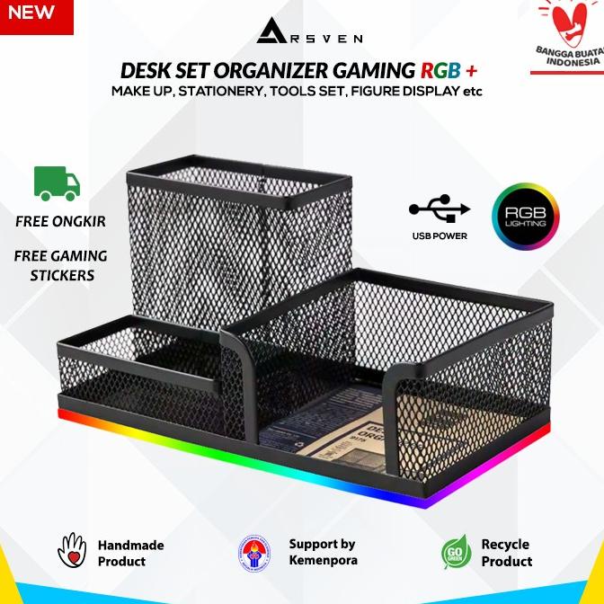 

SALE Stand Rak Desk Gaming Organizer RGB/Alat Tulis Desk Stationary DIY