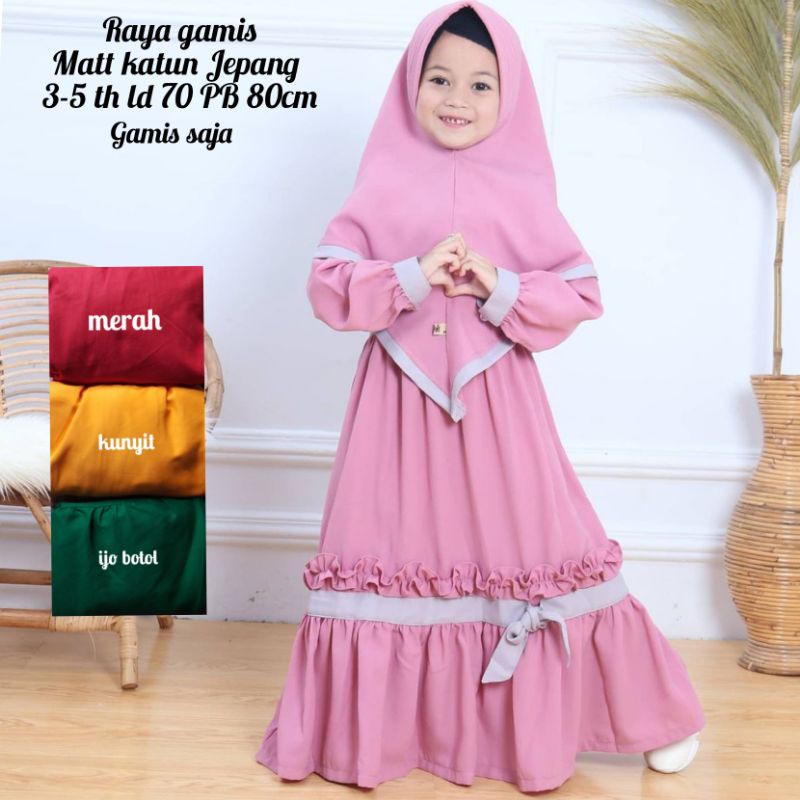 Murah Deulis Gamis Anak Perempuan Naisya Keren Pre Order Shopee Indonesia