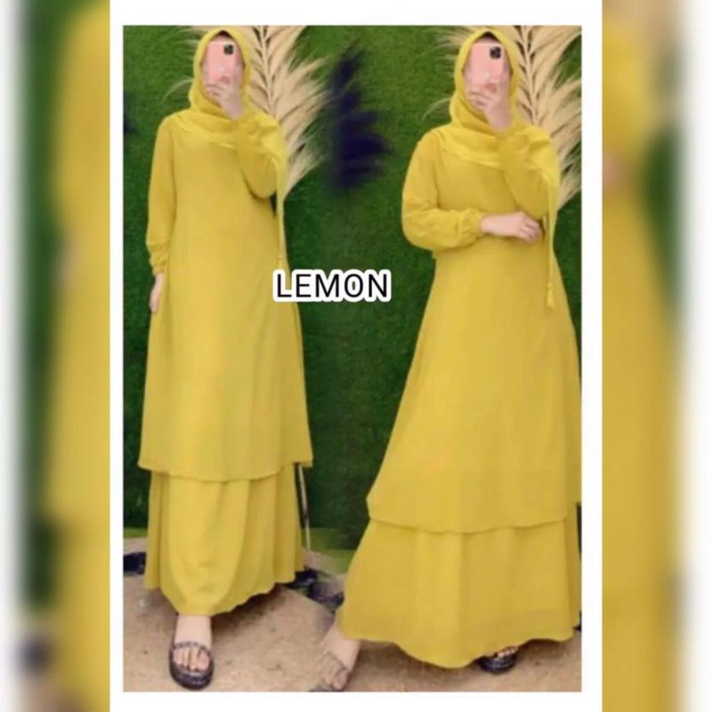 Gamis sifon ceruty